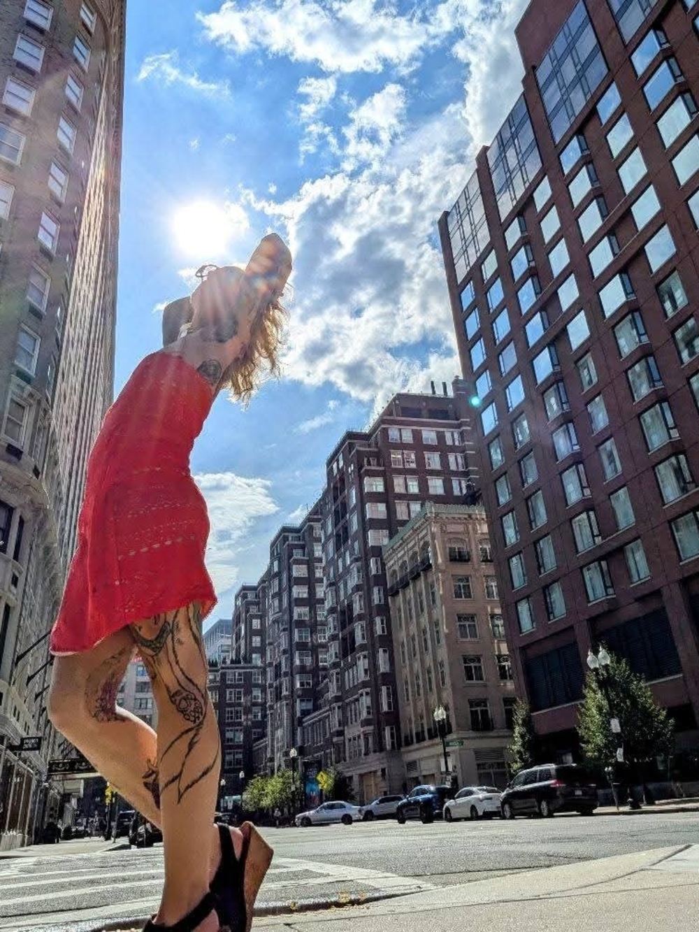 Free People red mini dress